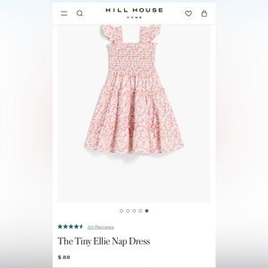 Hill House Tiny Ellie Nap Dress in Pansy in Pink Multi Cotton 3T/4T